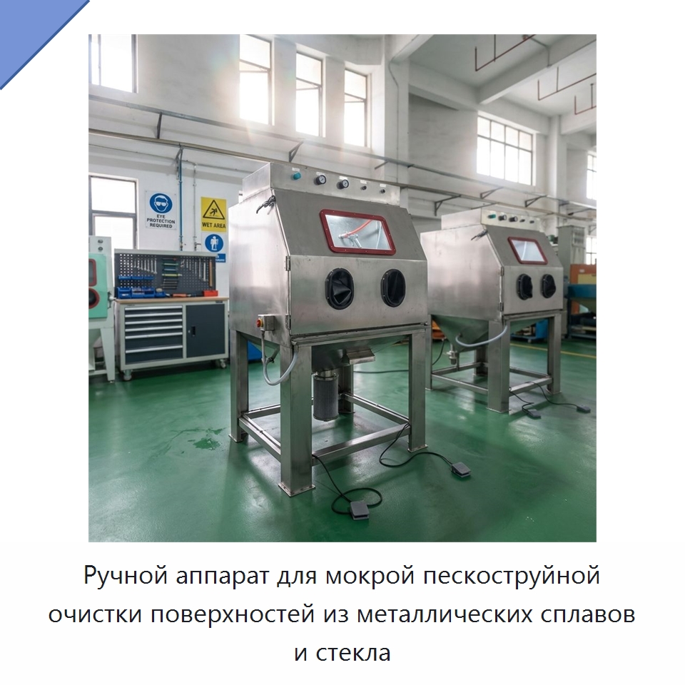 Ручной аппарат для мокрой пескоструйной очистки поверхностей из металлических сплавов и стекла — Пескоструйные аппараты