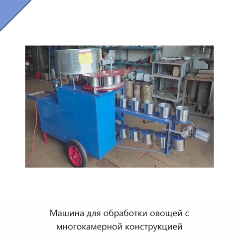 Машина для обработки овощей с многокамерной конструкцией
