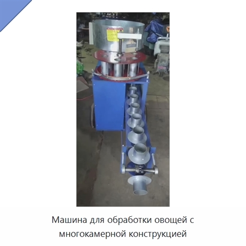 Машина для обработки овощей с многокамерной конструкцией