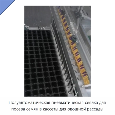 Полуавтоматическая пневматическая сеялка для посева семян в кассеты для овощной рассады
