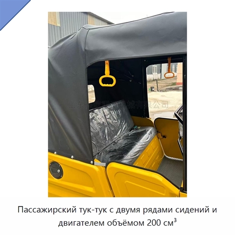 Пассажирский тук-тук с двумя рядами сидений и двигателем объёмом 200 см³