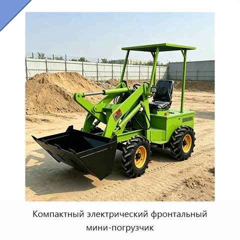 Компактный электрический фронтальный мини-погрузчик