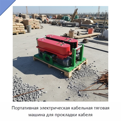 Портативная электрическая кабельная тяговая машина для прокладки кабеля