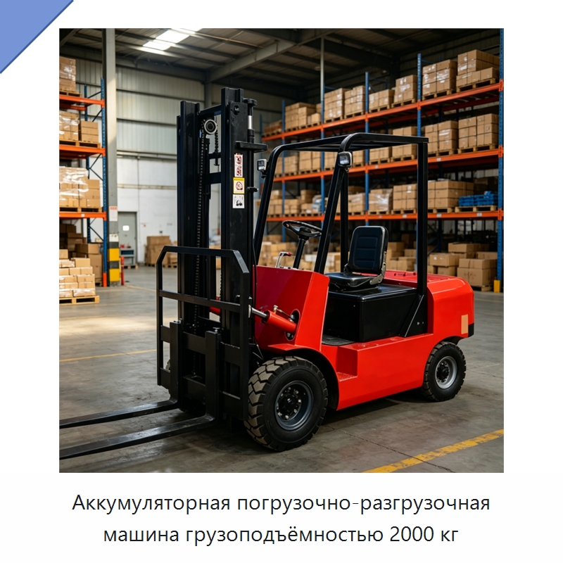 Аккумуляторная погрузочно-разгрузочная машина грузоподъёмностью 2000 кг — Специальная строительная техника