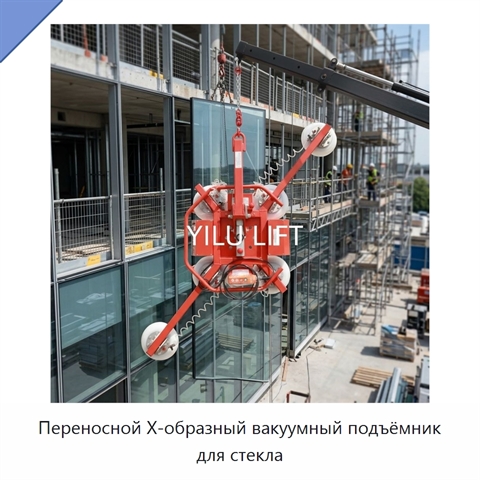 Переносной Х-образный вакуумный подъёмник для стекла
