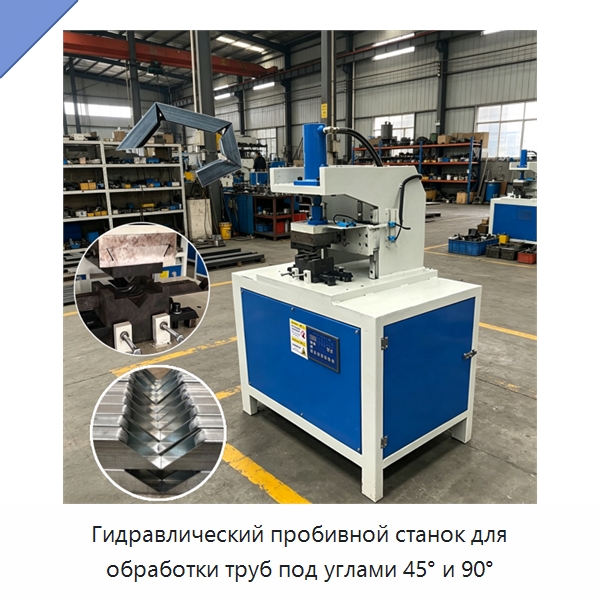 Гидравлический пробивной станок для обработки труб под углами 45° и 90° — Пробивные станки