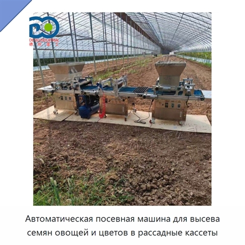 Автоматическая посевная машина для высева семян овощей и цветов в рассадные кассеты