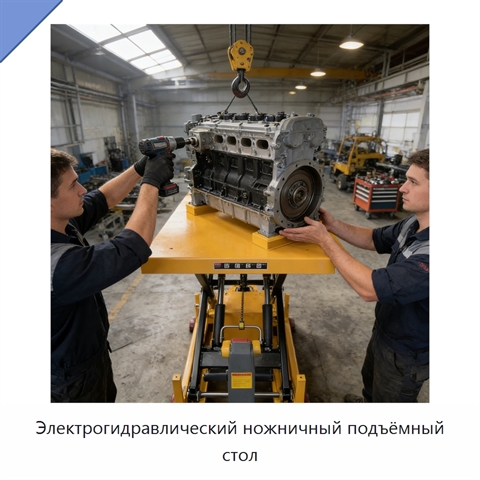 Электрогидравлический ножничный подъёмный стол