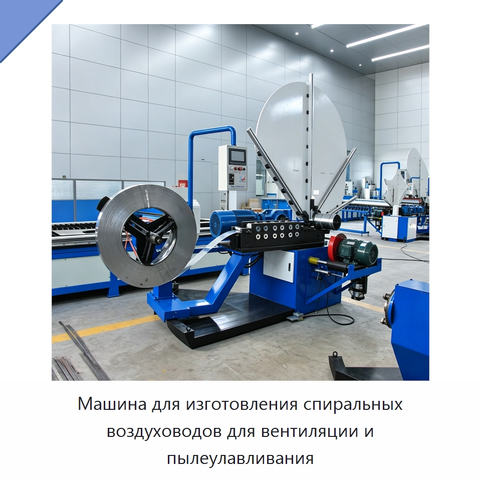 Машина для изготовления спиральных воздуховодов для вентиляции и пылеулавливания — Специальные машины и промышленное оборудование