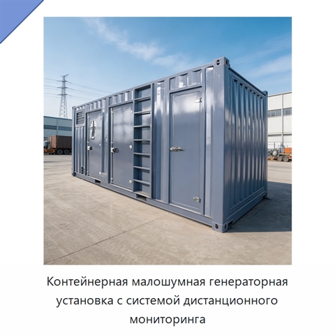 Контейнерная малошумная генераторная установка с системой дистанционного мониторинга