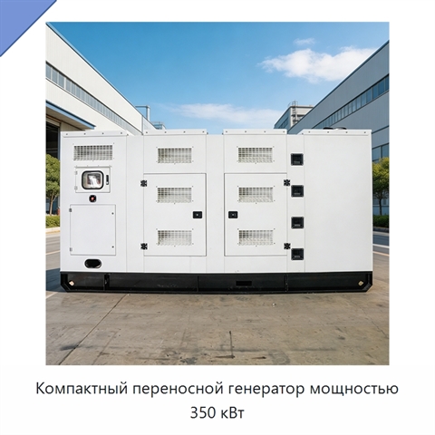 Компактный переносной генератор мощностью 350 кВт