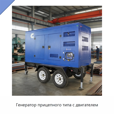 Генератор прицепного типа с двигателем