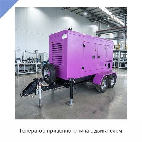 Генератор прицепного типа с двигателем