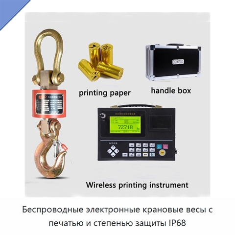 Беспроводные электронные крановые весы с печатью и степенью защиты IP68