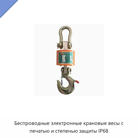 Беспроводные электронные крановые весы с печатью и степенью защиты IP68