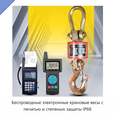 Беспроводные электронные крановые весы с печатью и степенью защиты IP68