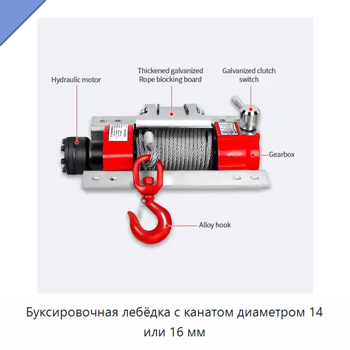 Буксировочная лебёдка с канатом диаметром 14 или 16 мм — Ручные лебедки