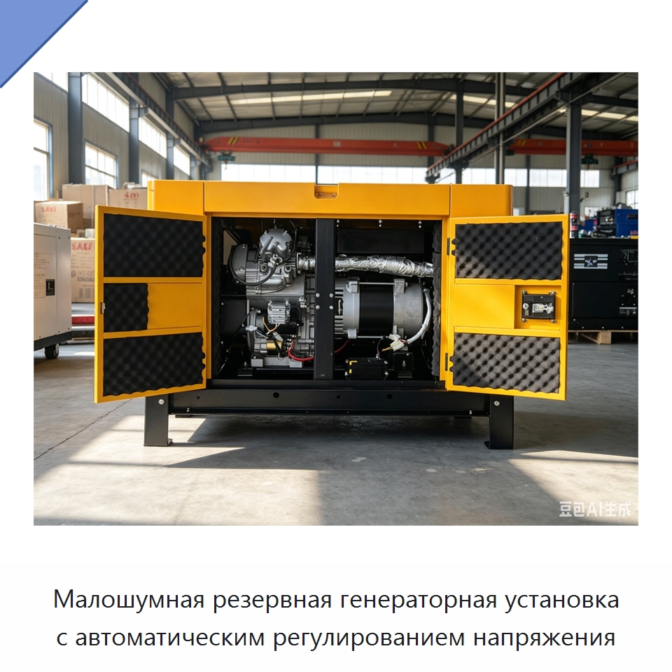 Малошумная резервная генераторная установка с автоматическим регулированием напряжения — Дизельные генераторы