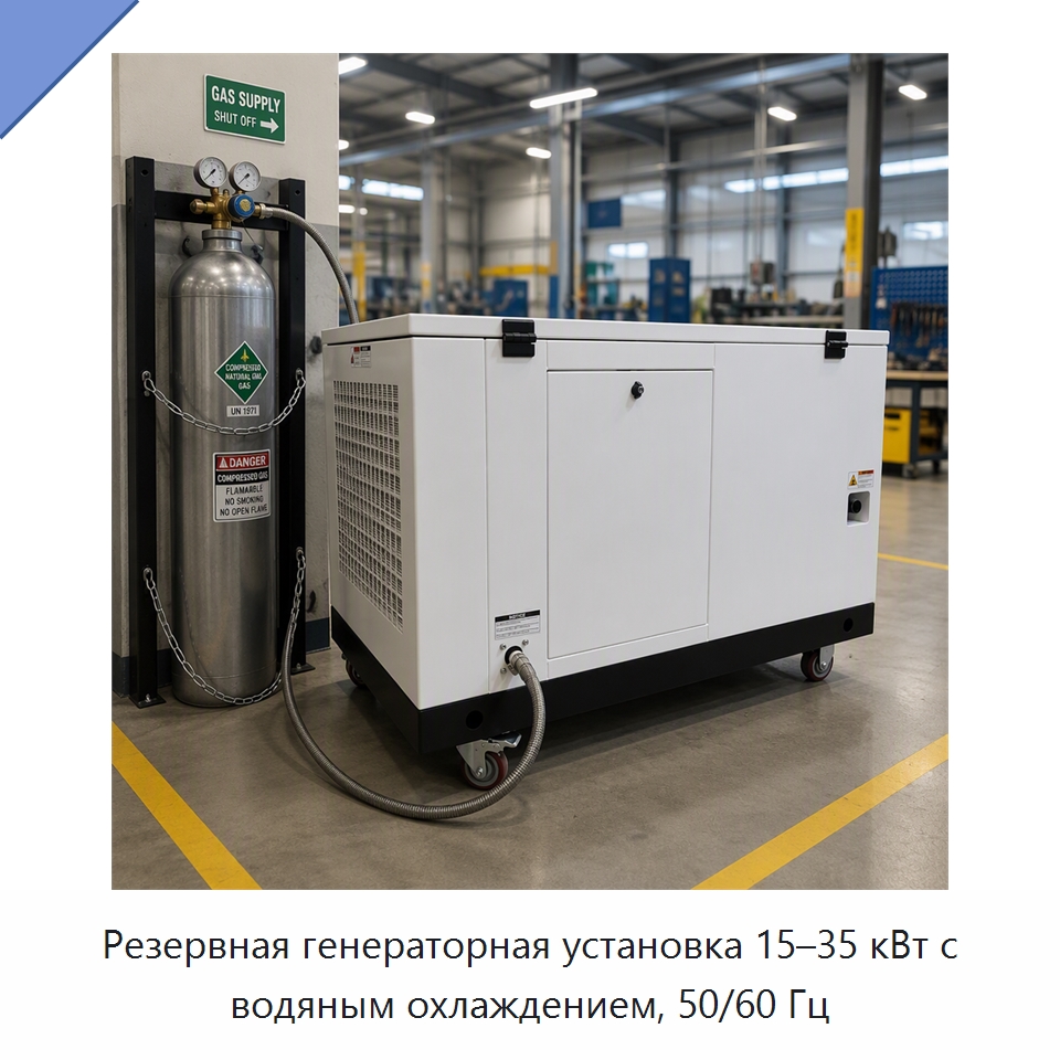 Резервная генераторная установка 15–35 кВт с водяным охлаждением, 50/60 Гц — Дизельные генераторы