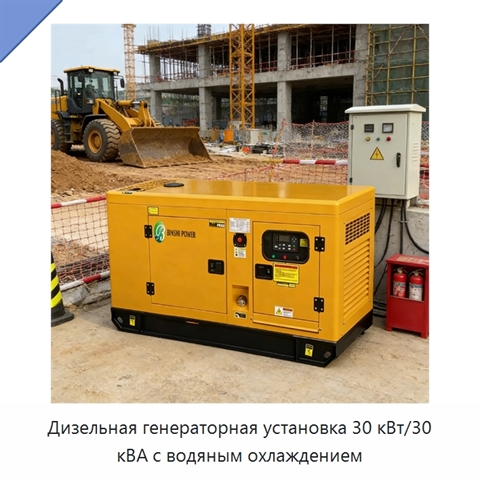 Дизельная генераторная установка 30 кВт/30 кВА с водяным охлаждением