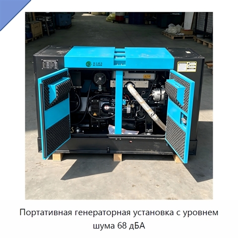 Портативная генераторная установка с уровнем шума 68 дБА