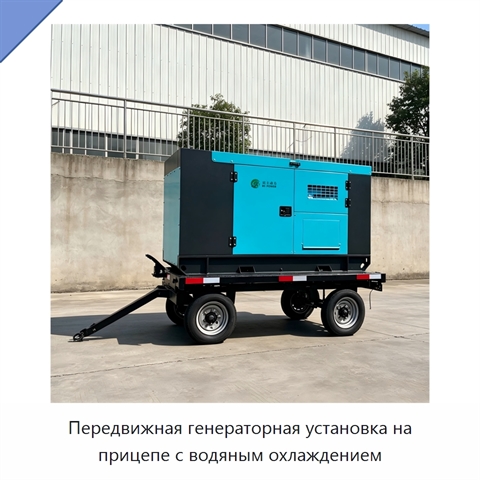 Передвижная генераторная установка на прицепе с водяным охлаждением