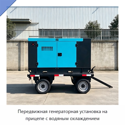Передвижная генераторная установка на прицепе с водяным охлаждением