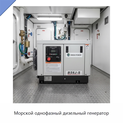 Морской однофазный дизельный генератор