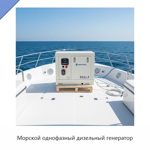 Морской однофазный дизельный генератор