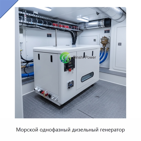 Морской однофазный дизельный генератор