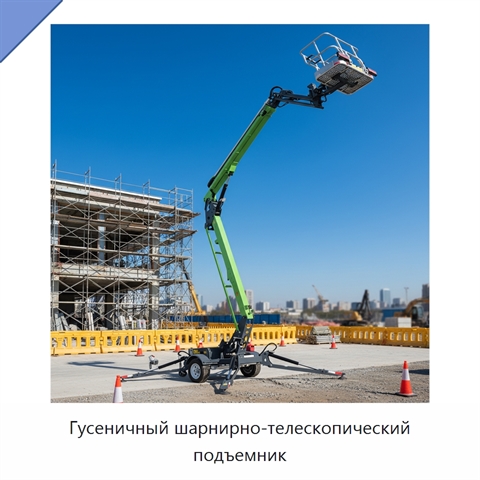 Гусеничный шарнирно-телескопический подъемник