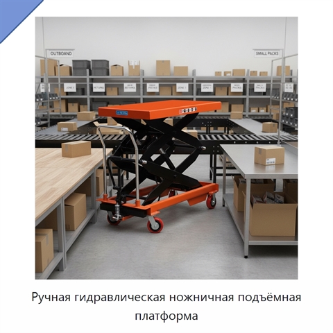 Ручная гидравлическая ножничная подъёмная платформа