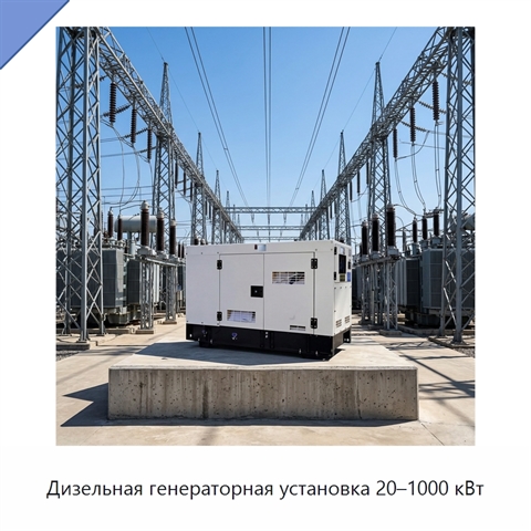 Дизельная генераторная установка 20–1000 кВт