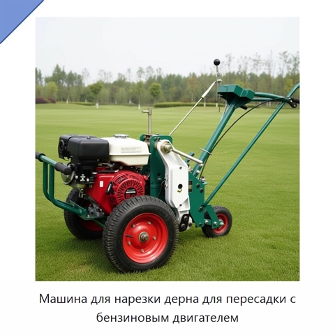 Машина для нарезки дерна для пересадки с бензиновым двигателем