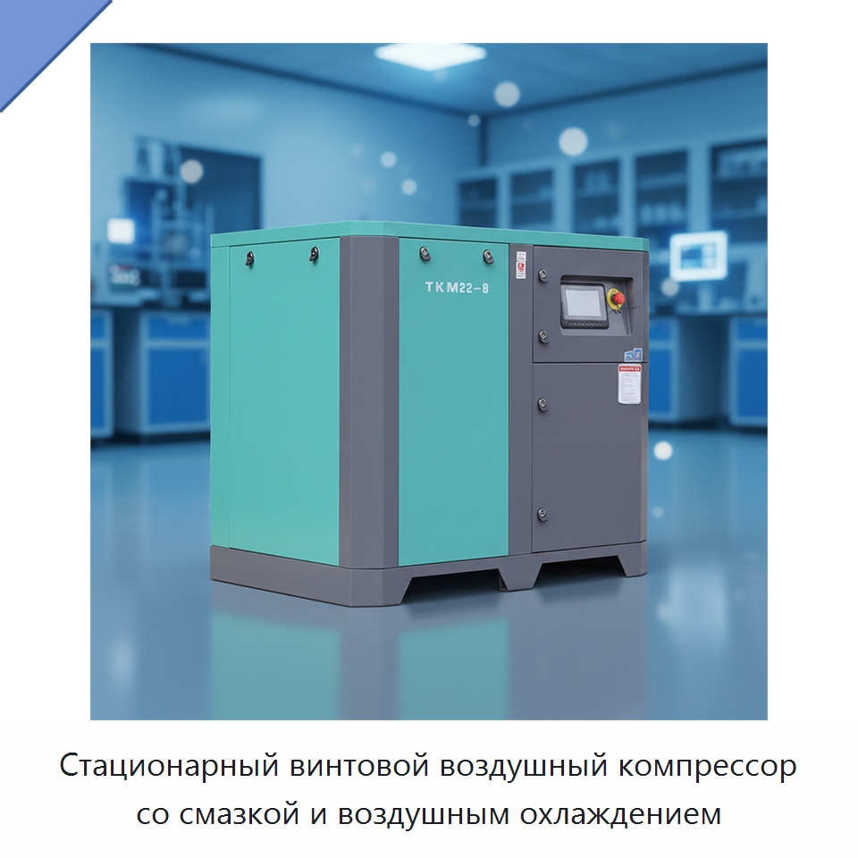 Стационарный винтовой воздушный компрессор со смазкой и воздушным охлаждением — Промышленные компрессоры