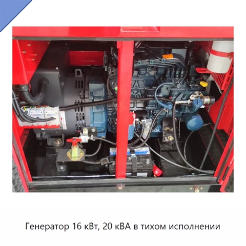Генератор 16 кВт, 20 кВА в тихом исполнении