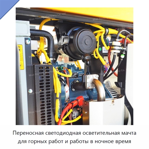 Переносная светодиодная осветительная мачта для горных работ и работы в ночное время