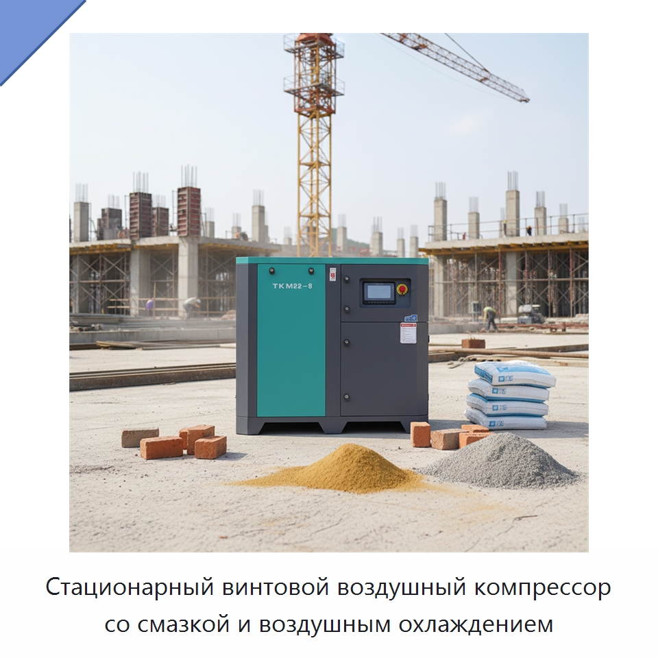 Стационарный винтовой воздушный компрессор со смазкой и воздушным охлаждением — Промышленные компрессоры