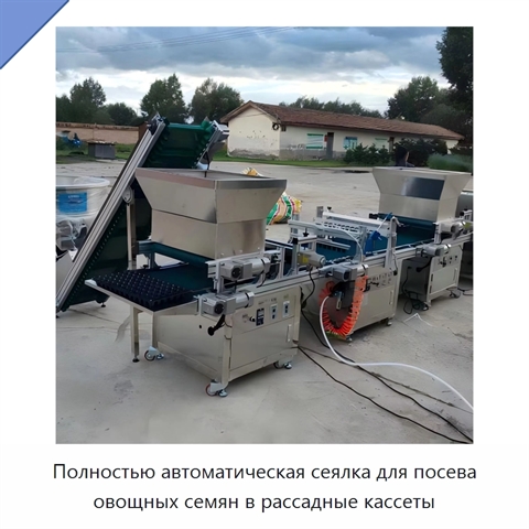 Полностью автоматическая сеялка для посева овощных семян в рассадные кассеты