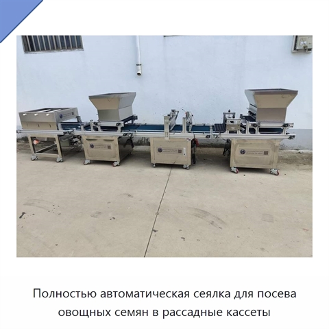 Полностью автоматическая сеялка для посева овощных семян в рассадные кассеты