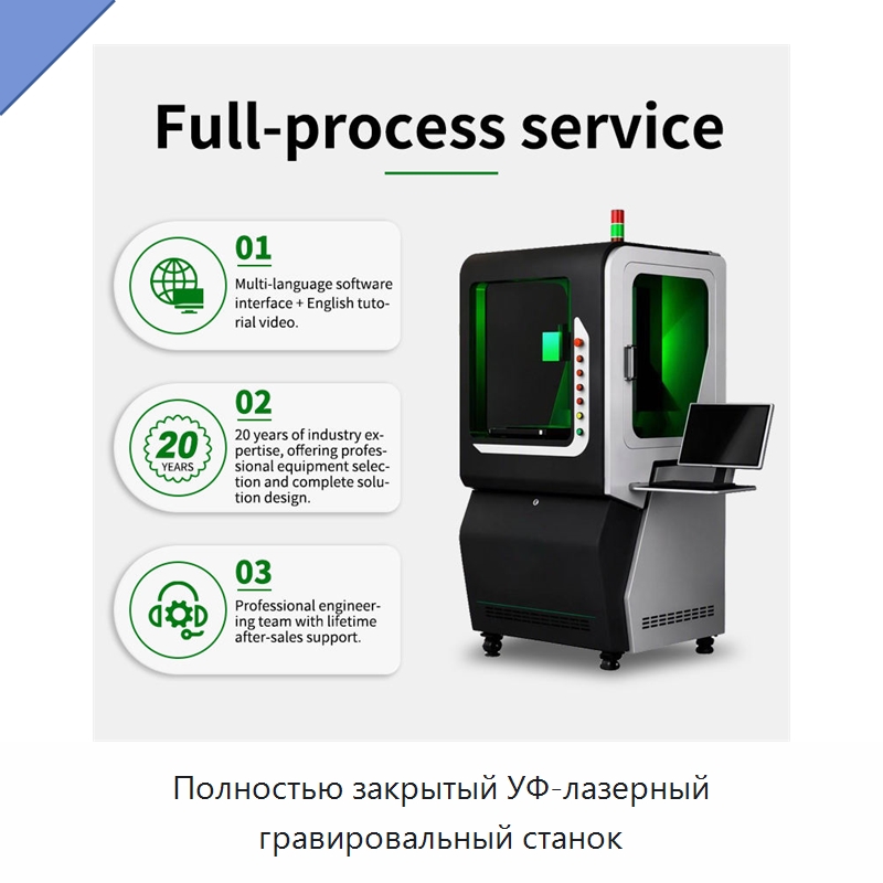 Полностью закрытый УФ-лазерный гравировальный станок