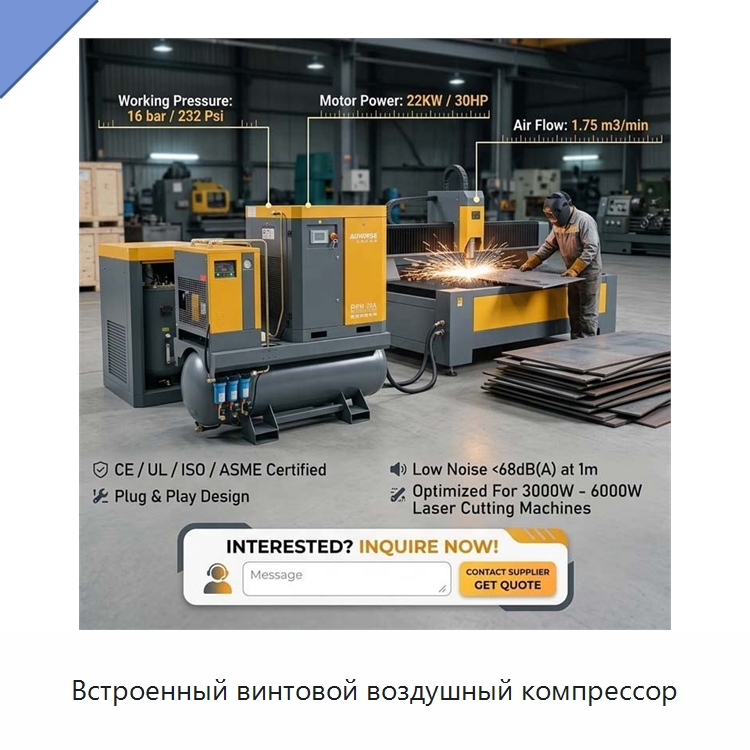 Встроенный винтовой воздушный компрессор — Промышленные компрессоры