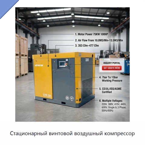 Стационарный винтовой воздушный компрессор