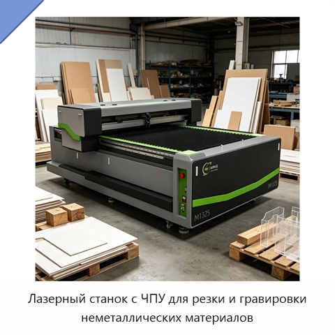 Лазерный станок с ЧПУ для резки и гравировки неметаллических материалов