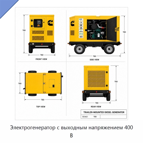 Электрогенератор с выходным напряжением 400 В
