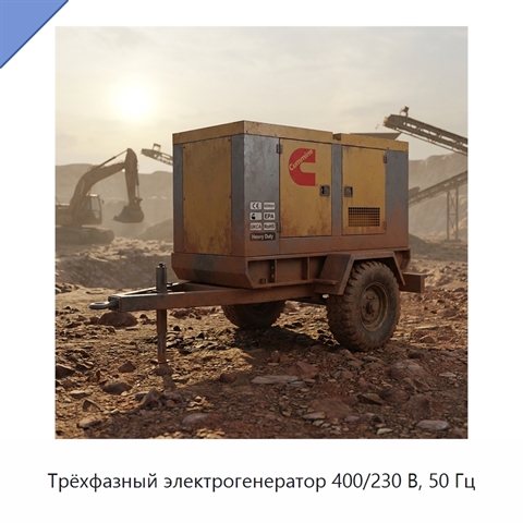 Трёхфазный электрогенератор 400/230 В, 50 Гц