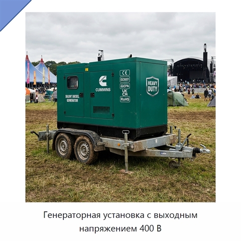Генераторная установка с выходным напряжением 400 В