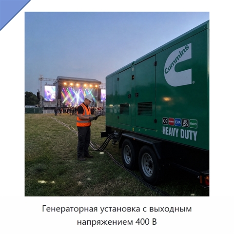 Генераторная установка с выходным напряжением 400 В