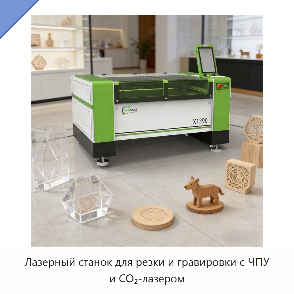 Лазерный станок для резки и гравировки с ЧПУ и CO₂-лазером — Станки лазерной резки