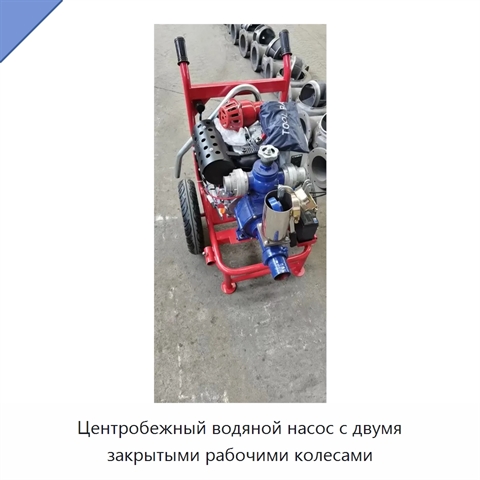 Центробежный водяной насос с двумя закрытыми рабочими колесами